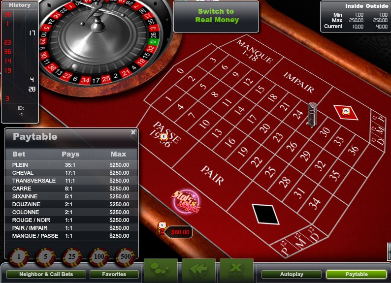 French Roulette - $10 No Deposit Casino Bonus